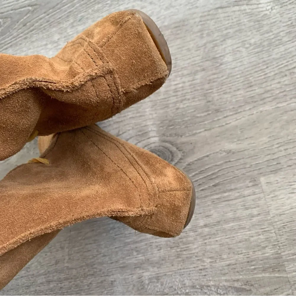 MINNETONKA BROWN SUEDE MOCCASIN BOOTS